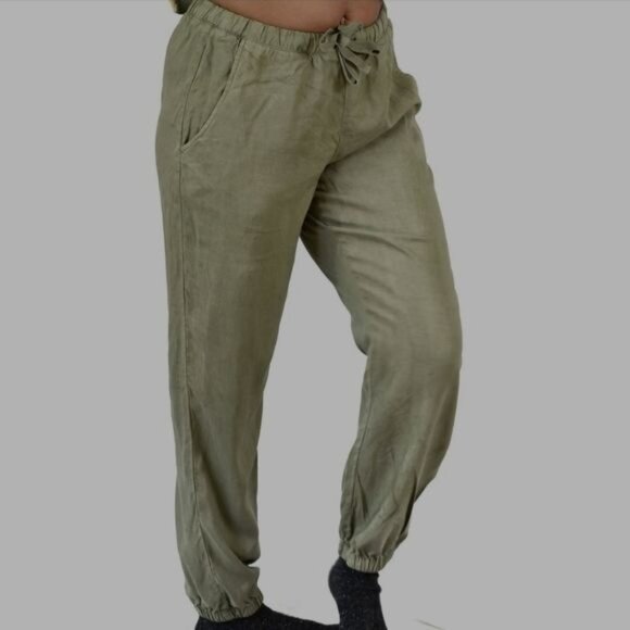 Sanctuary Fatigue Green Tencel Pull ON Joggers Size L - Picture 6 of 6